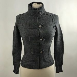 Banana Republic zip wool cashmere blend sweater XS